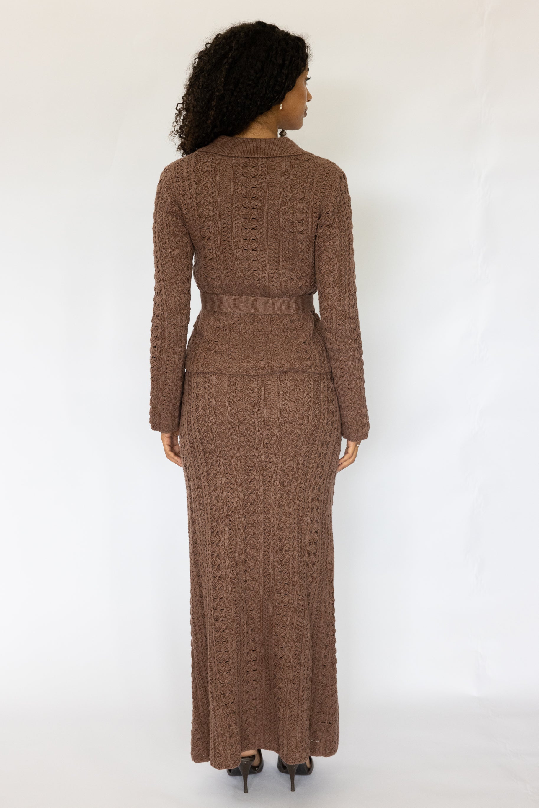 RODEO CROCHET SKIRT BROWN