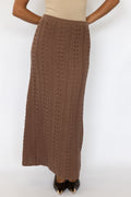 RODEO CROCHET SKIRT BROWN