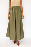WEST POPLIN SKIRT KHAKI