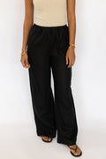 RIVIERA LINEN PANT BLACK