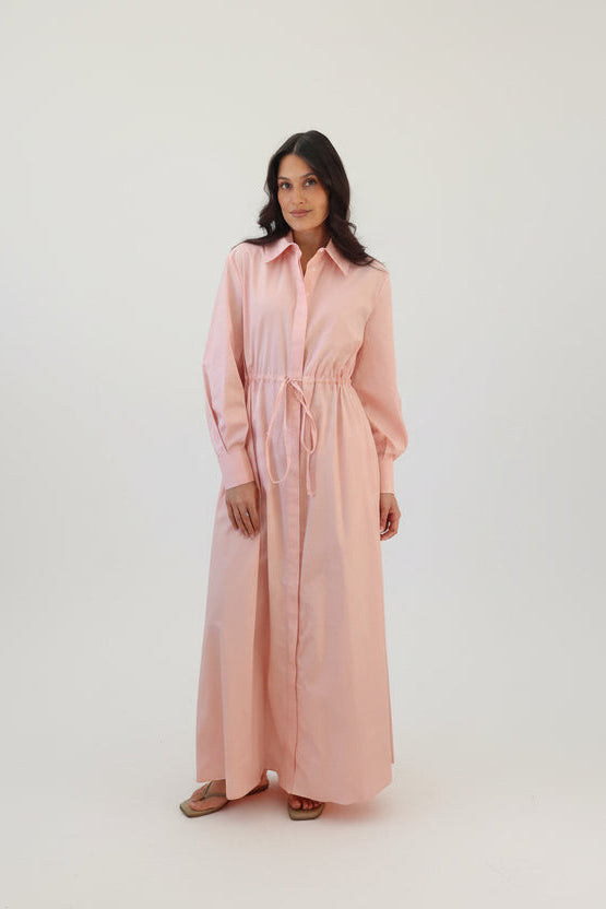 SUMMER SHIRTDRESS POWDER PINK