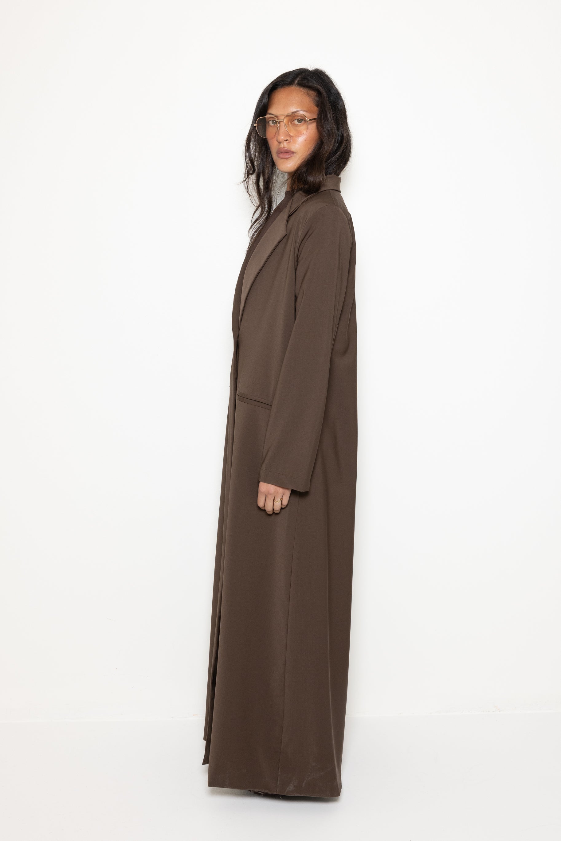 MAXI BLAZER BROWN