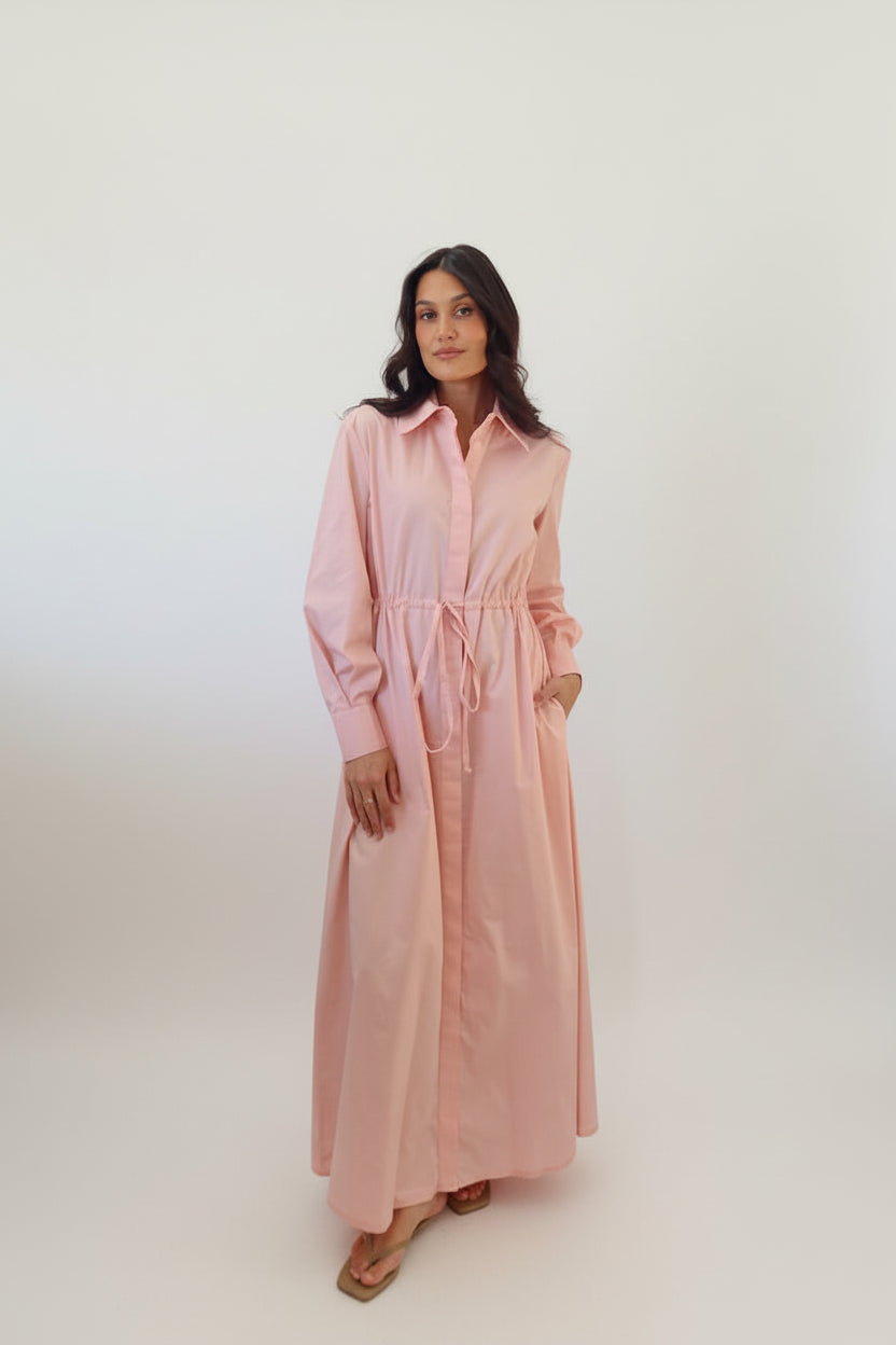 SUMMER SHIRTDRESS POWDER PINK