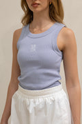 MIRA RIB LOGO TANK POWDER BLUE
