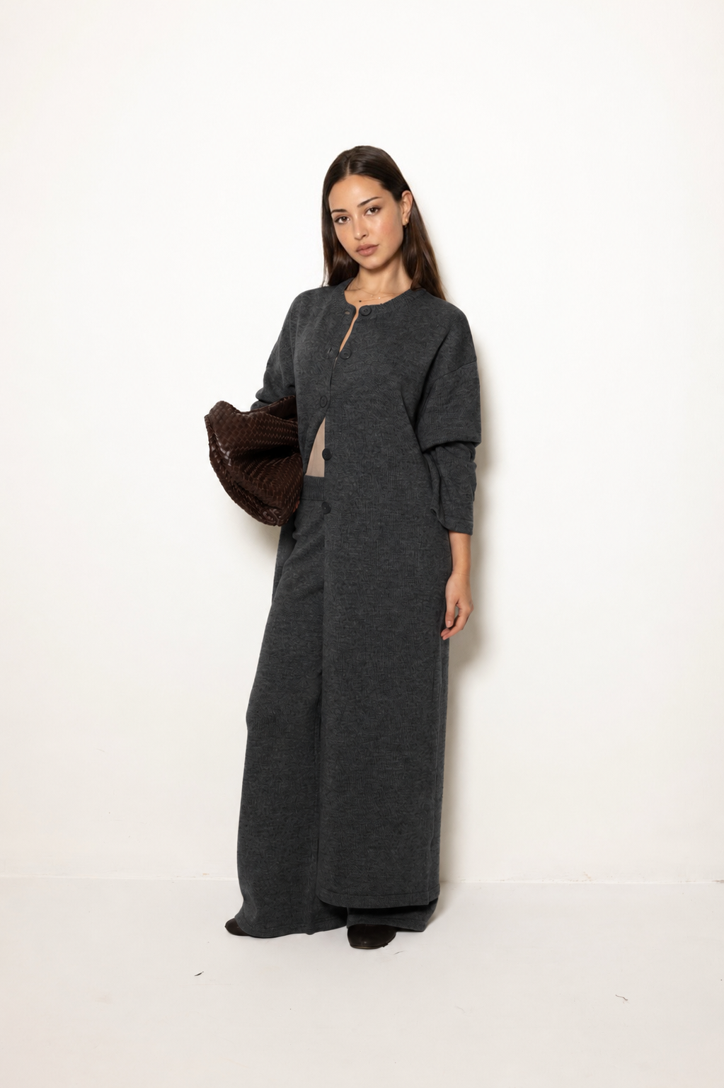 CHALET KNIT 2PC SET CHARCOAL