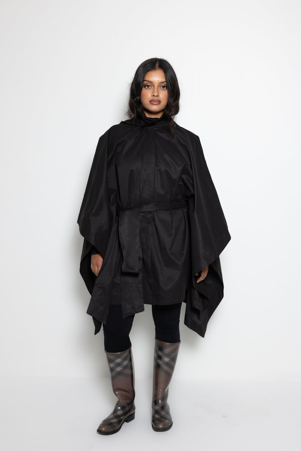 TRENCH PONCHO BLACK