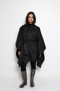 TRENCH PONCHO BLACK
