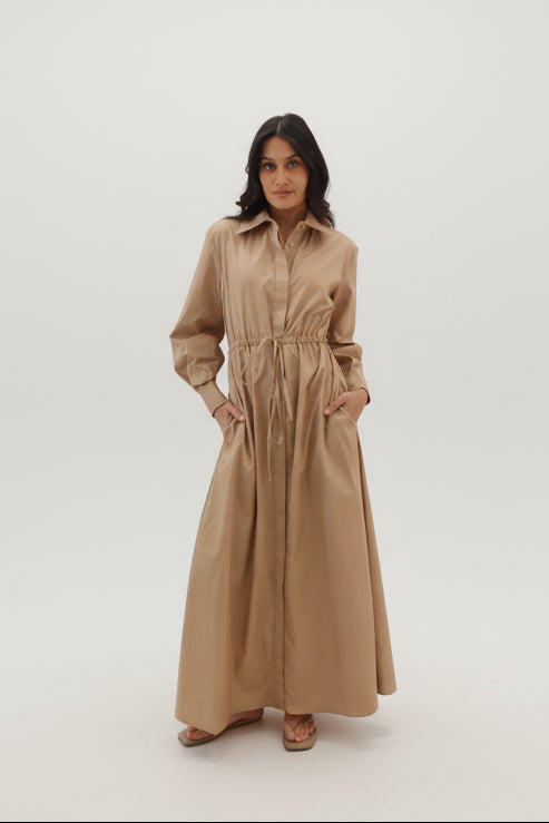 SUMMER SHIRTDRESS SAND