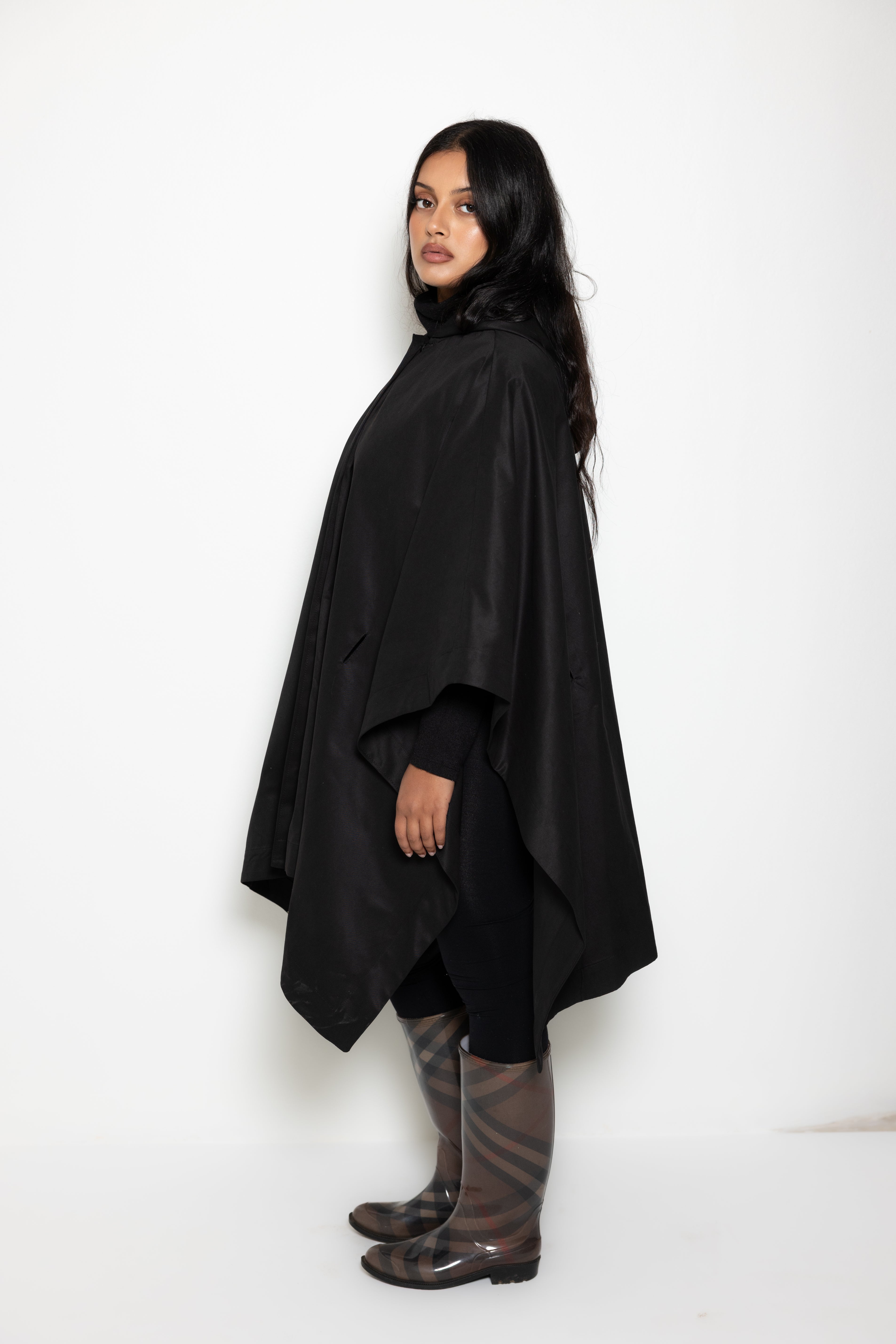TRENCH PONCHO BLACK