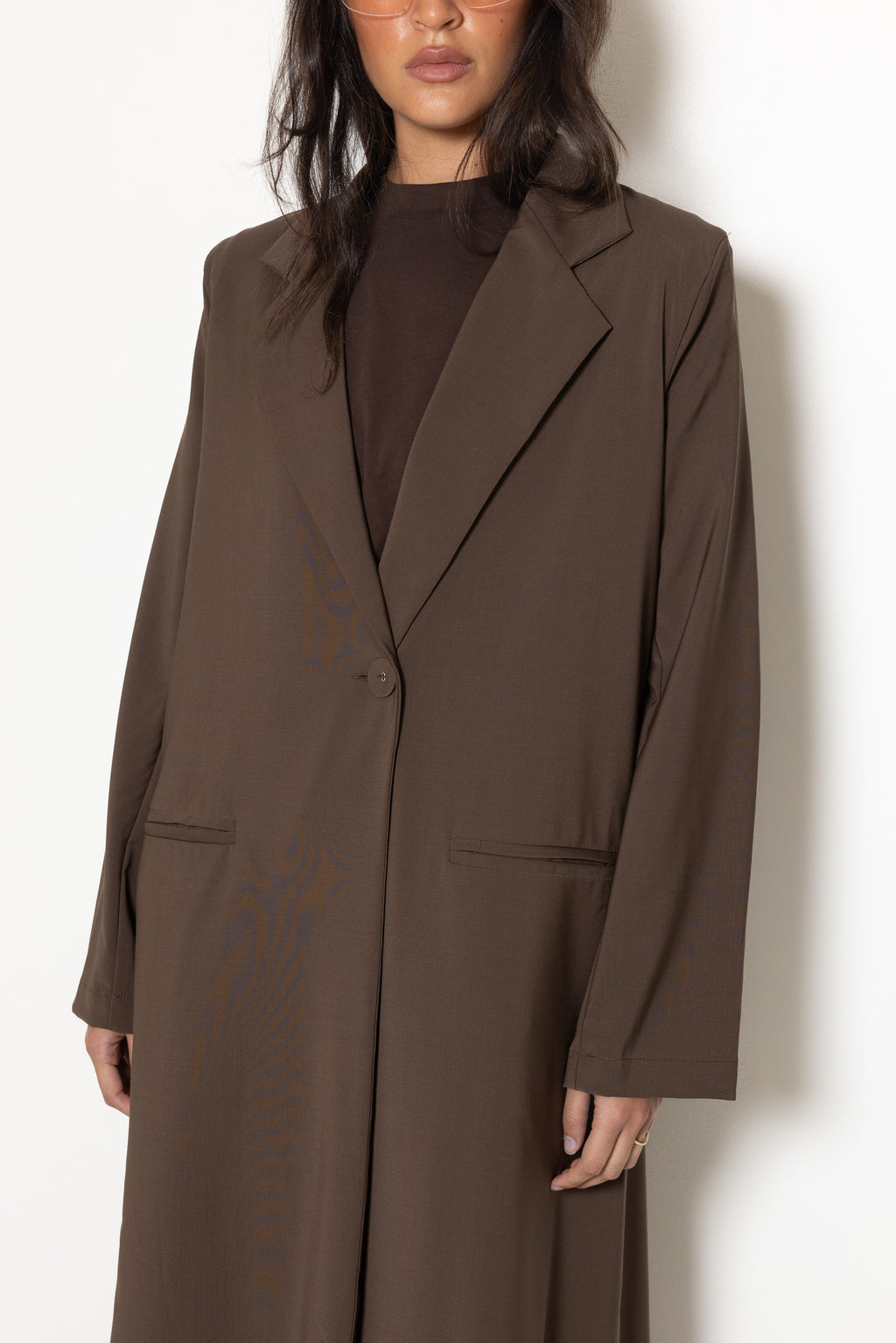 MAXI BLAZER BROWN
