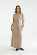 MAXI KNIT DRESS BEIGE