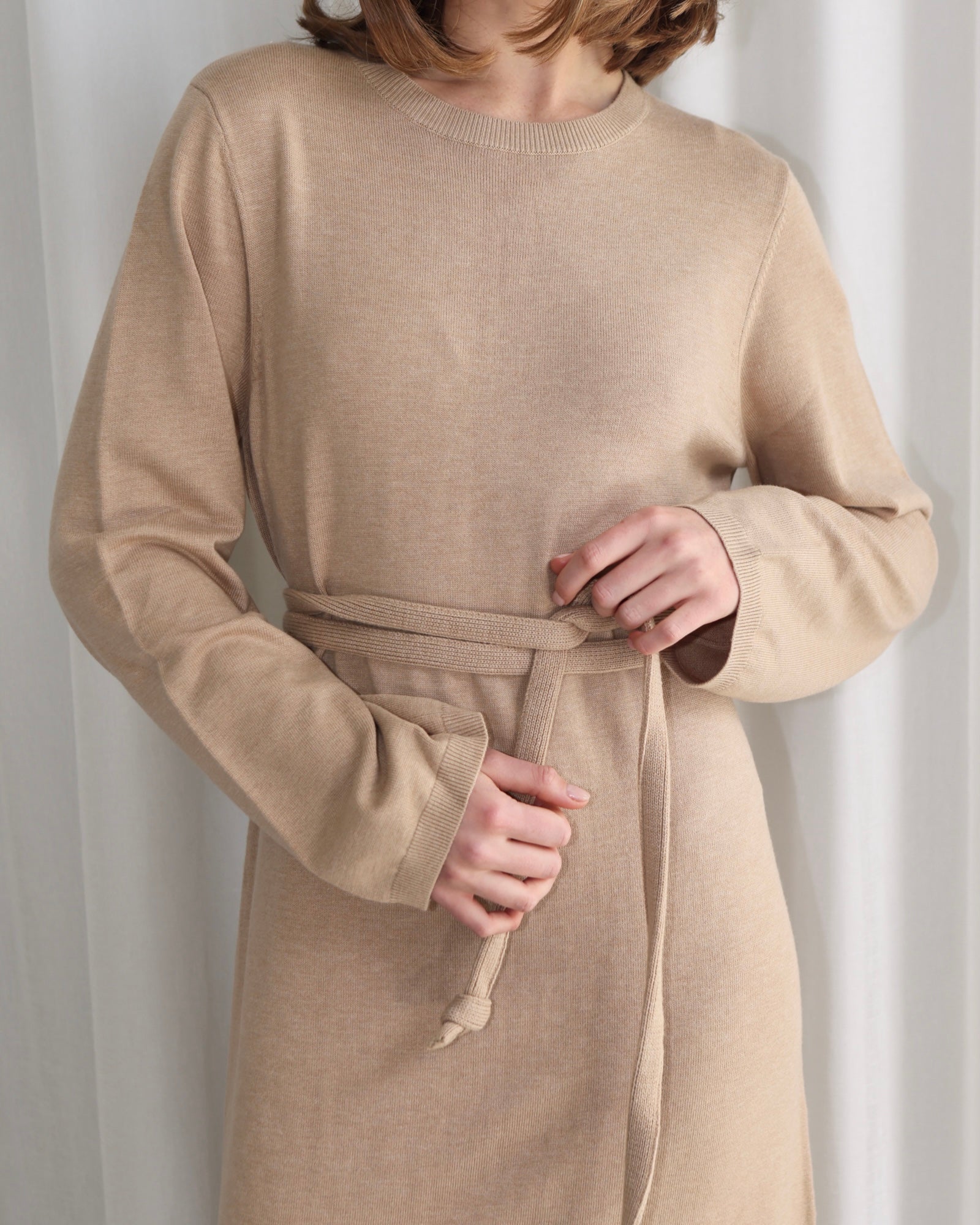 MAXI KNIT DRESS BEIGE