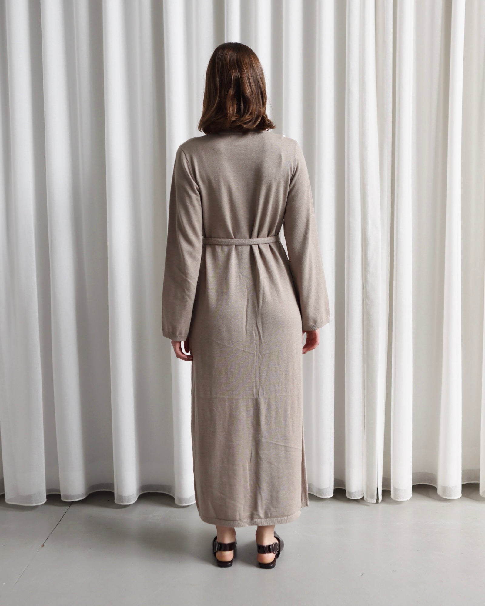 MAXI KNIT DRESS MUSHROOM