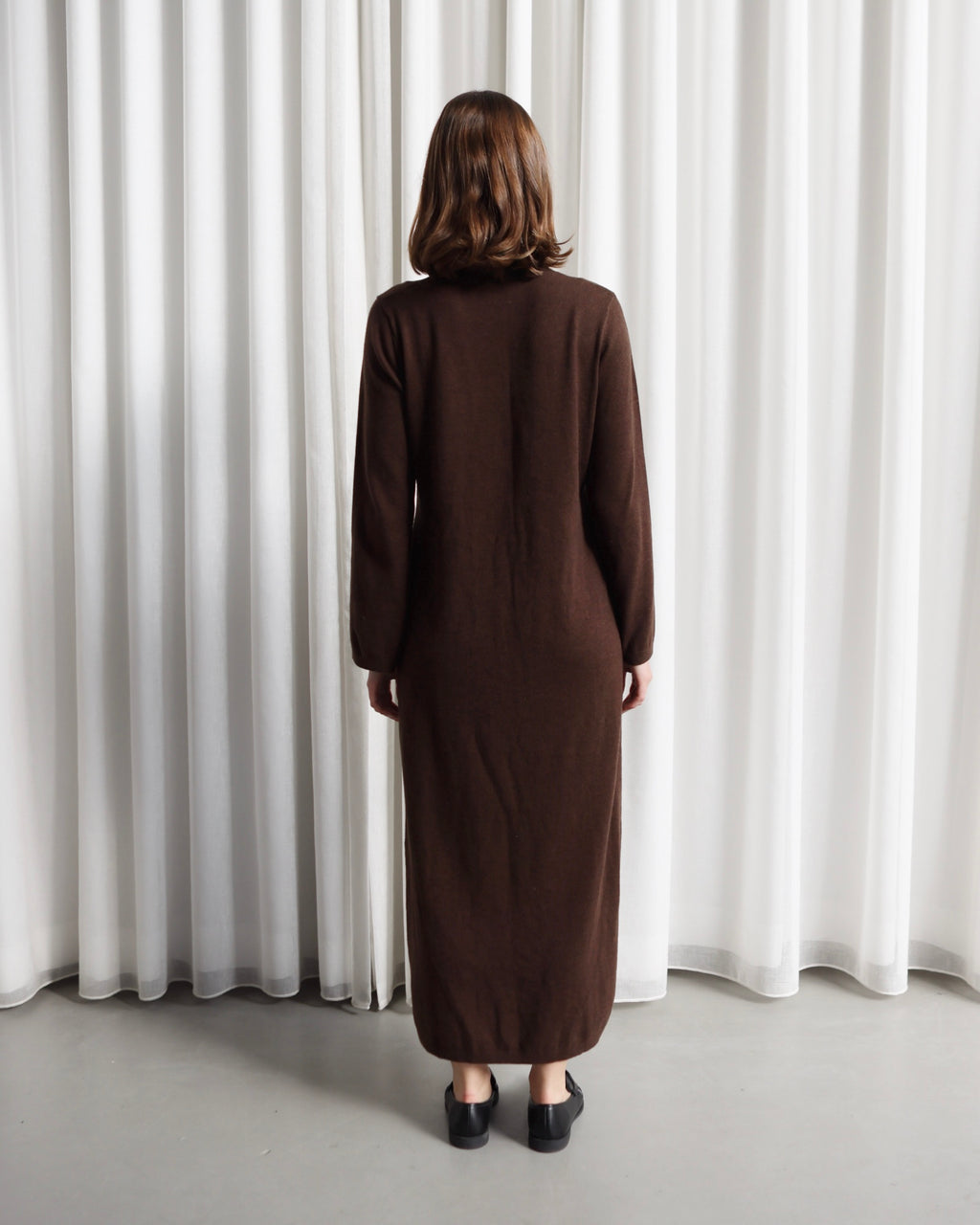 MAXI KNIT DRESS ESPRESSO