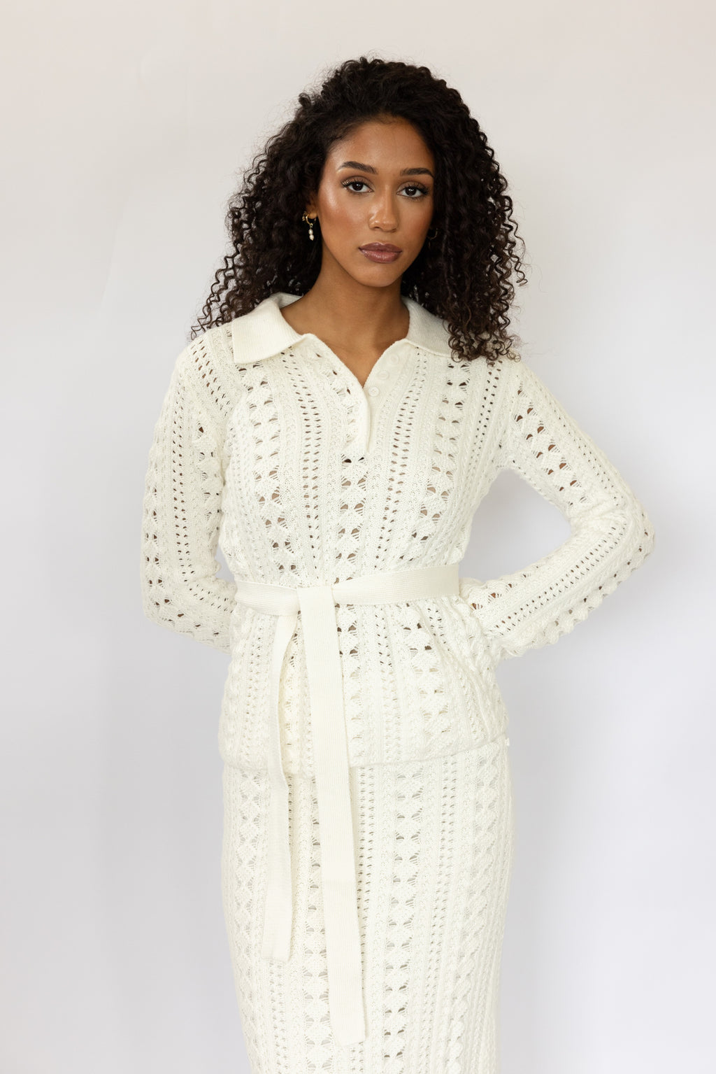 RODEO CROCHET SHIRT IVORY