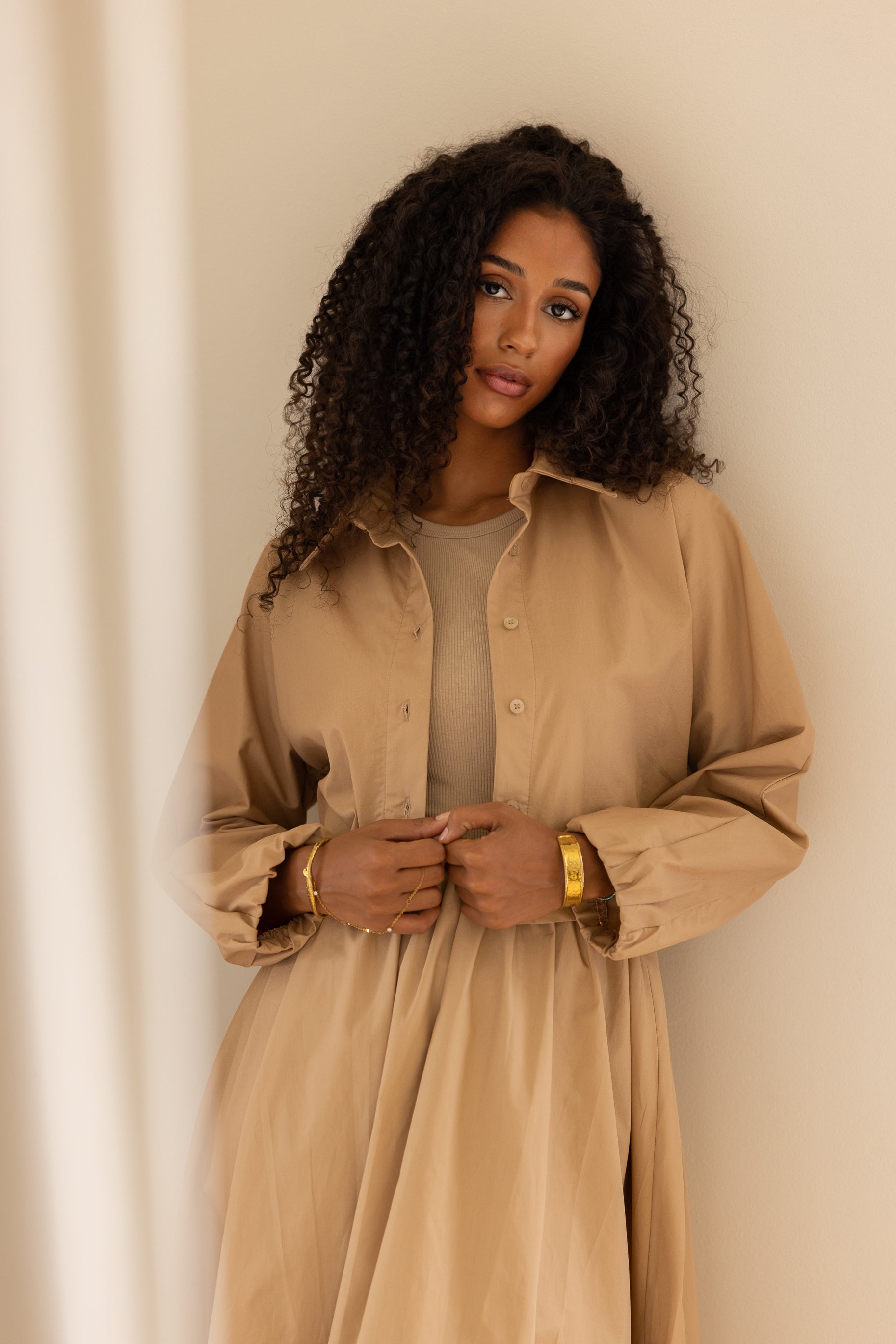 WEST POPLIN SHIRT SAND