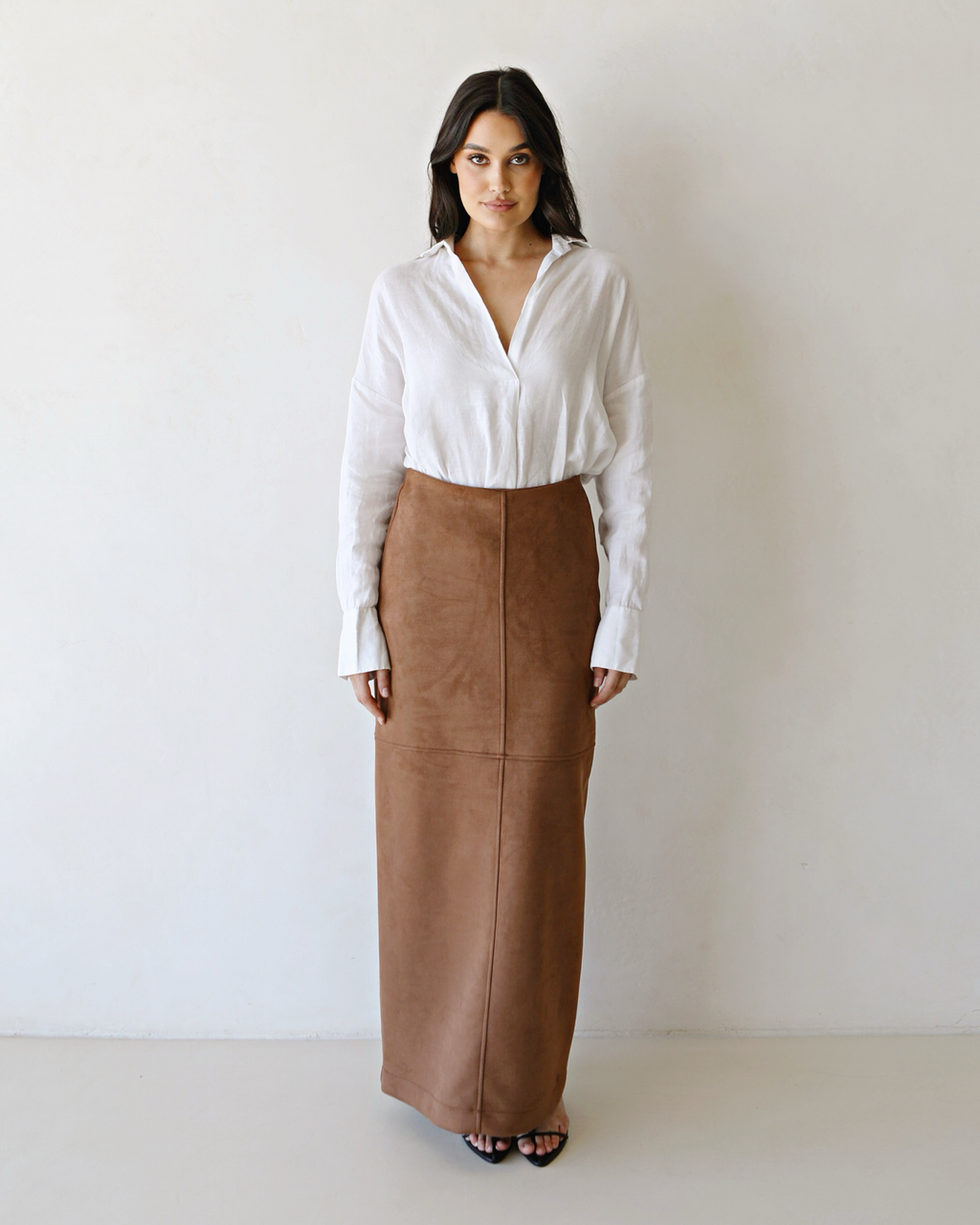 MARSEILLE SUEDE SKIRT DEEP TAN