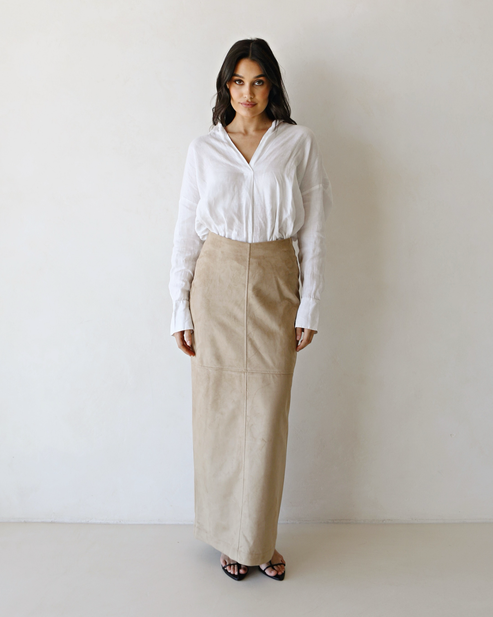 MARSEILLE SUEDE SKIRT CAMEL